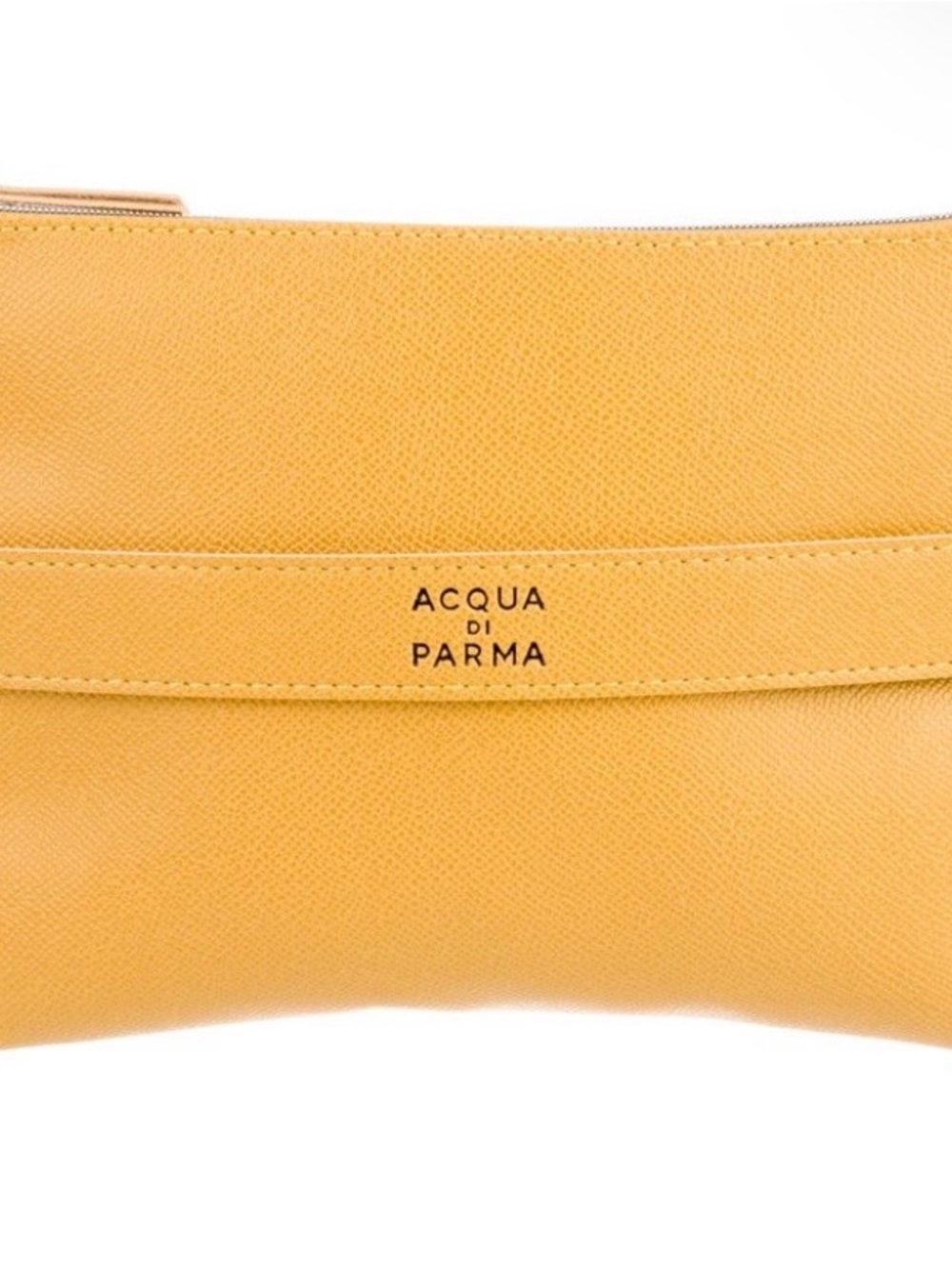 Acqua Di Parma Yellow Leather Toiletry Clutch / Makeup / Cosmetics Bag